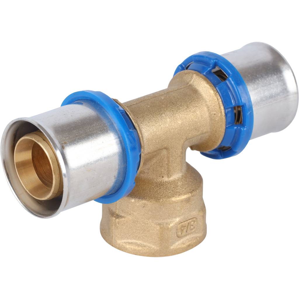 Тройник-переходник APE с внутренней резьбой 26х3/4 х26 для металлопластиковых труб прессовой, ARL2104303