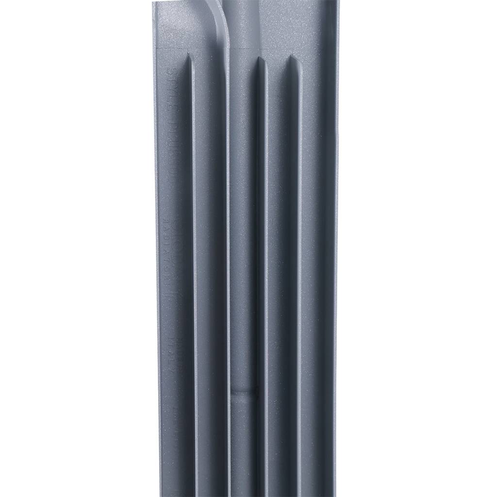 Радиатор биметаллический Global STYLE PLUS 500 12 секций боковое подключение (цвет cod.08 grigio argento opaco metallizzato 2676 (серый)), 155272