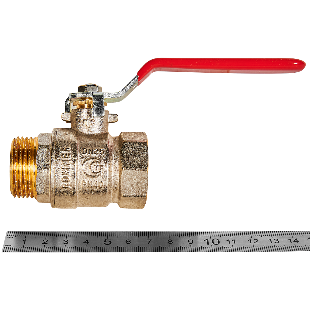 Кран шаровой ROMMER ВР/НР, ручка рычаг 1