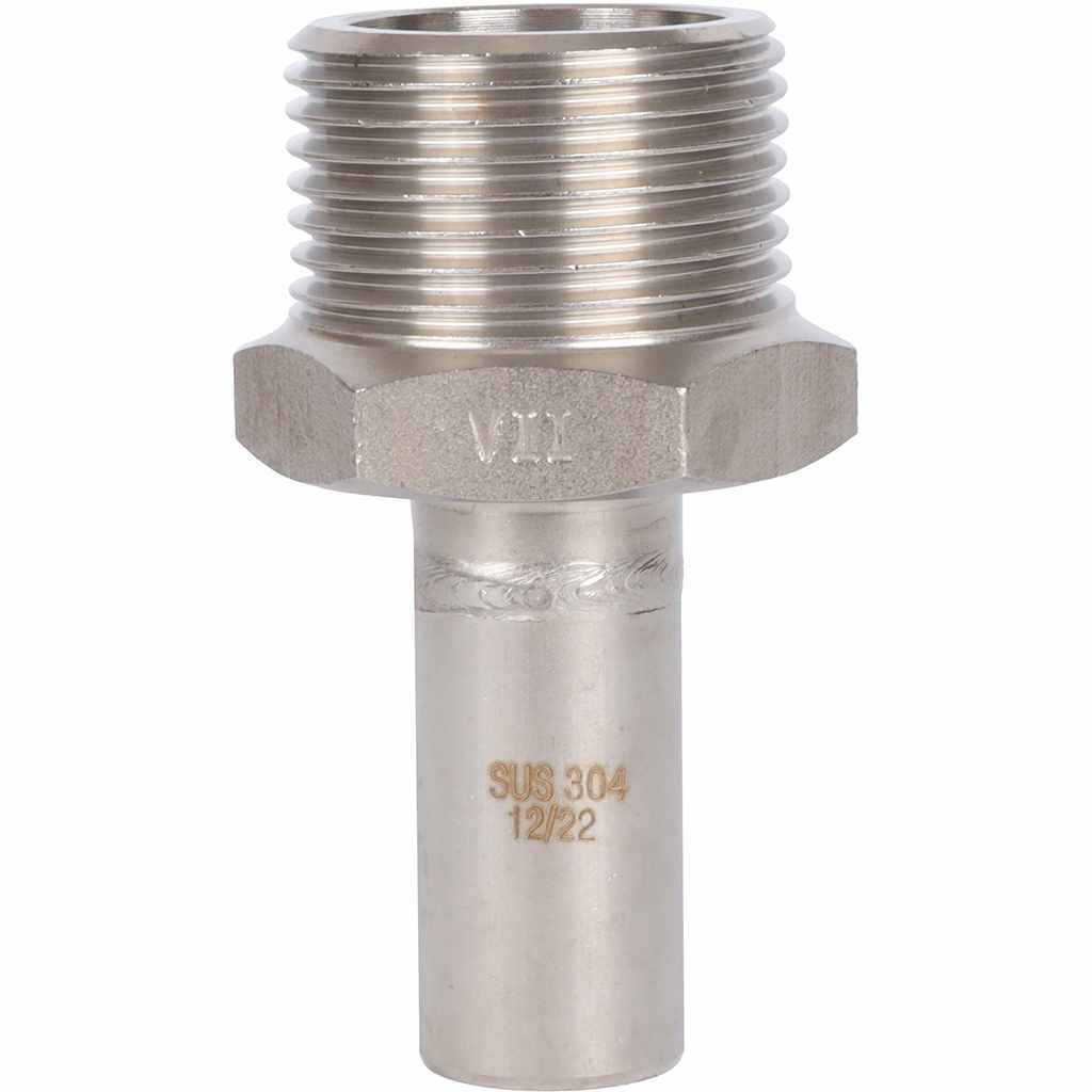 Вставка ROMMER переходная НПр-НР, 18х1, из нержавеющей стали прессовой, RSS-1024-000181