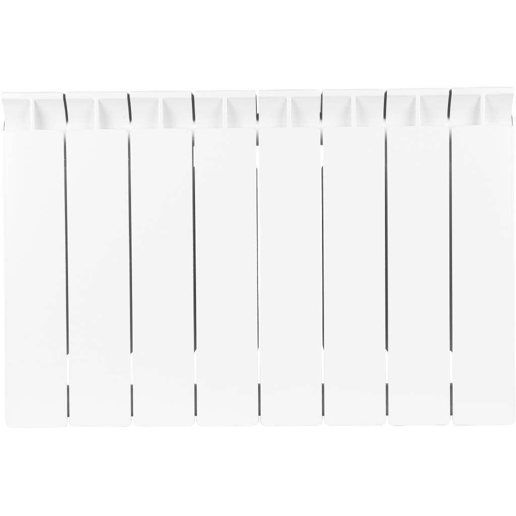 Радиатор биметаллический STOUT STYLE 350 8 секций боковое подключение (белый RAL 9010), SRB-0110-035008