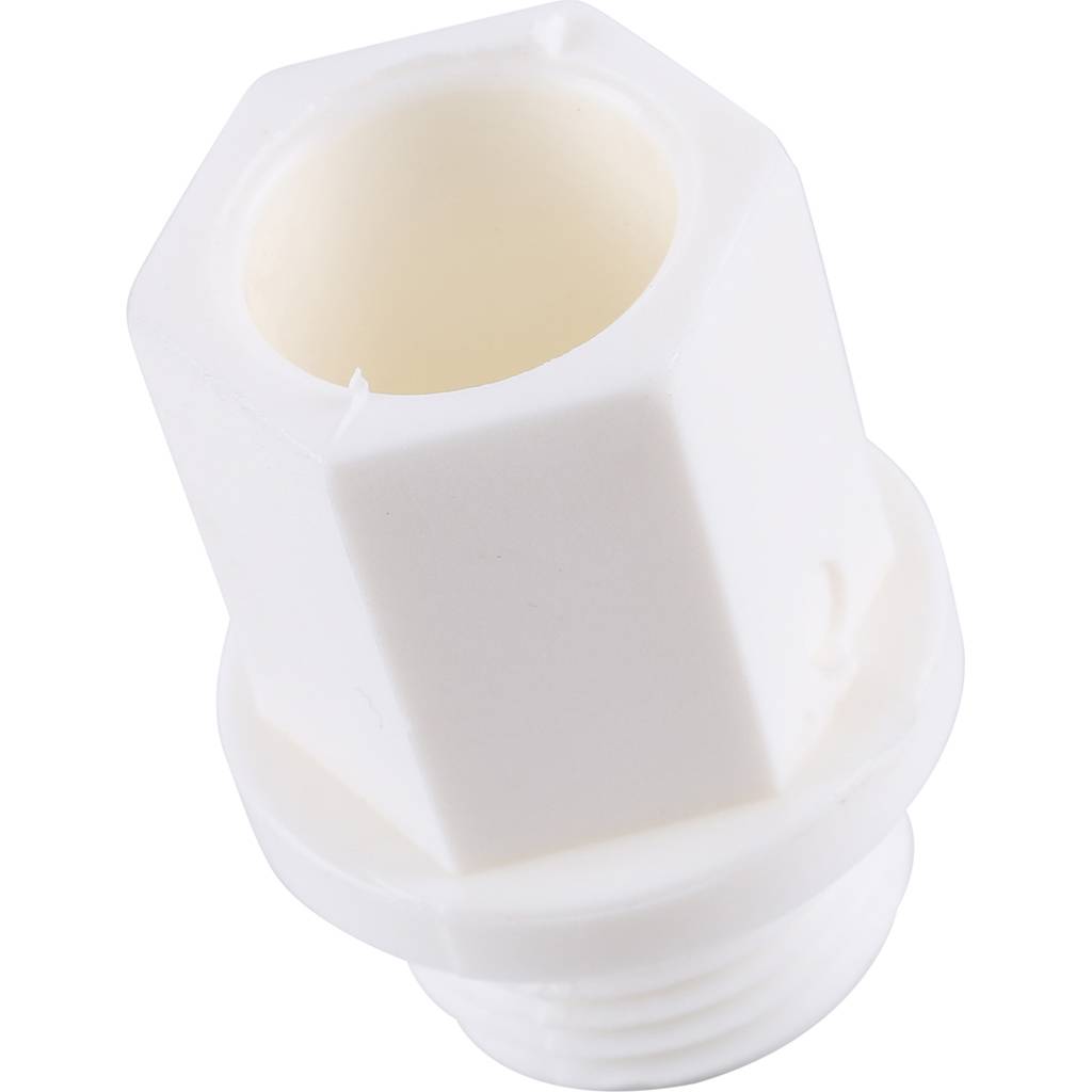 Заглушка Kalde d=20 с резьбой для полипропиленовых труб под сварку (цвет белый)