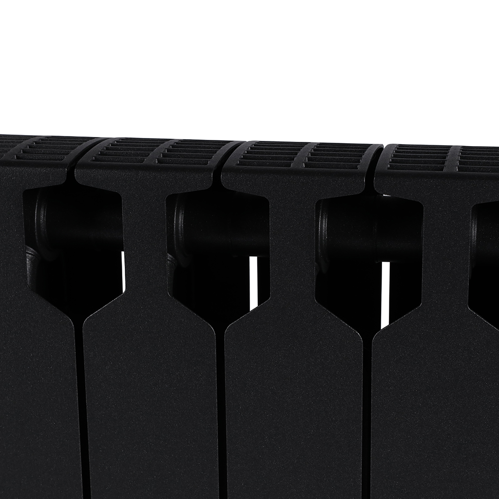 Радиатор биметаллический RIFAR SUPReMO VENTIL 350 SVR 14 секций нижнее правое подключение (Цвет АНТРАЦИТ), 4RS35.VR-14-AN