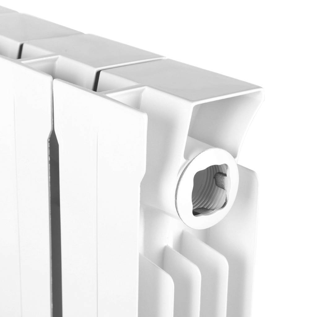 Радиатор биметаллический STOUT STYLE 350 6 секций боковое подключение (белый RAL 9010), SRB-0110-035006