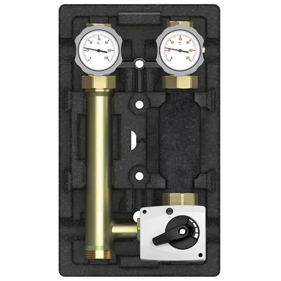 Насосная группа Meibes MK 1”, смесительная, без насоса, в комплекте с сервоприводом, M66831EAMRU