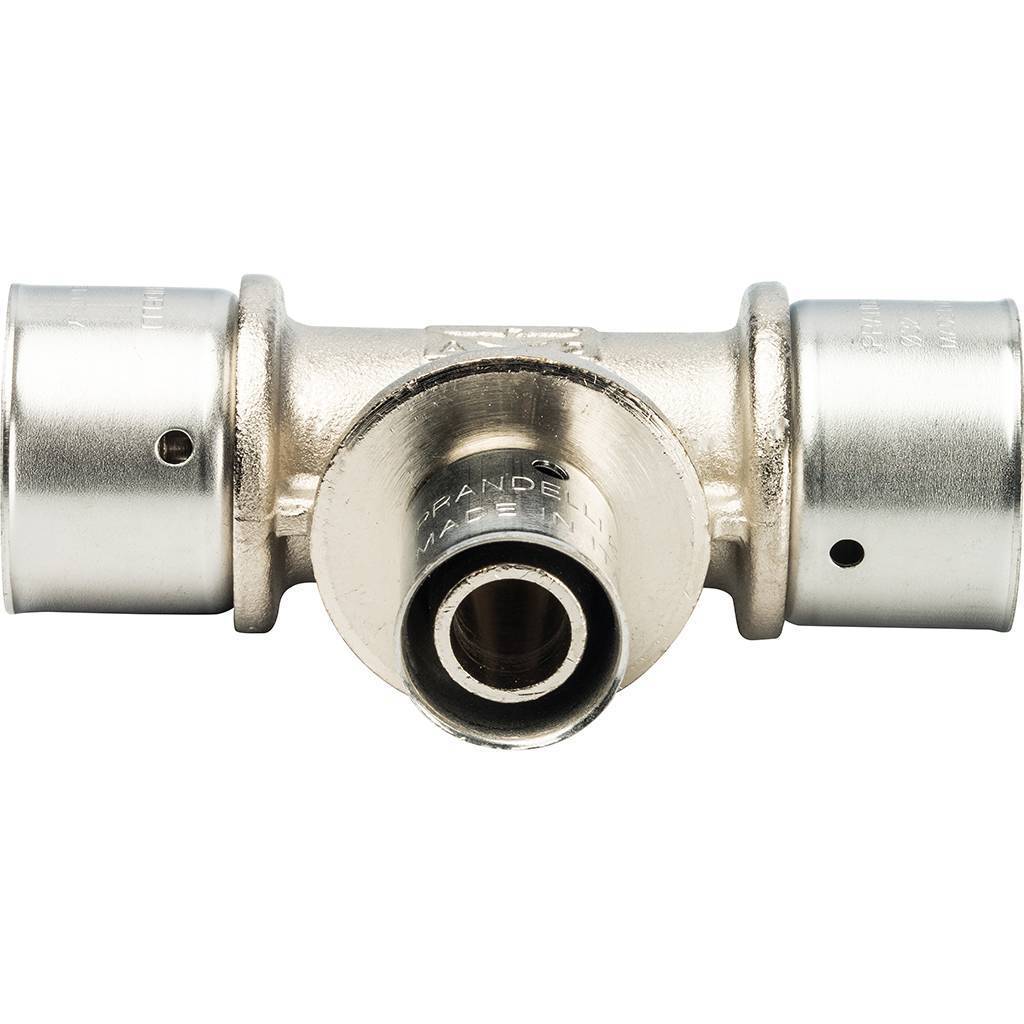 Переходной тройник Prandelli Multyrama (32.3х20,3х32.3) для металлопластиковых труб прессовой