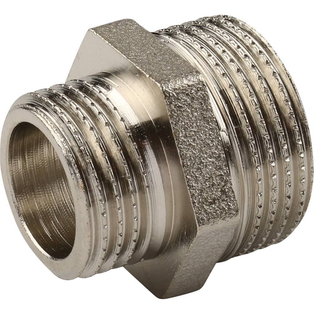 Ниппель HH TIEMME никелированный 1х3/4 для стальных труб резьбовой, 1500157