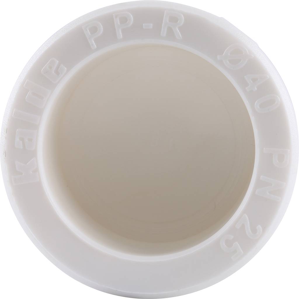 Заглушка Kalde d=40 для полипропиленовых труб под сварку (цвет белый), 3292-ste-400000