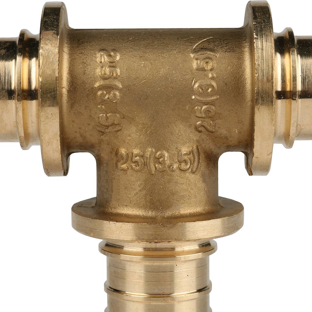 Тройник STOUT равнопроходный 25x25x25 для труб из сшитого полиэтилена аксиальный, SFA-0013-000025