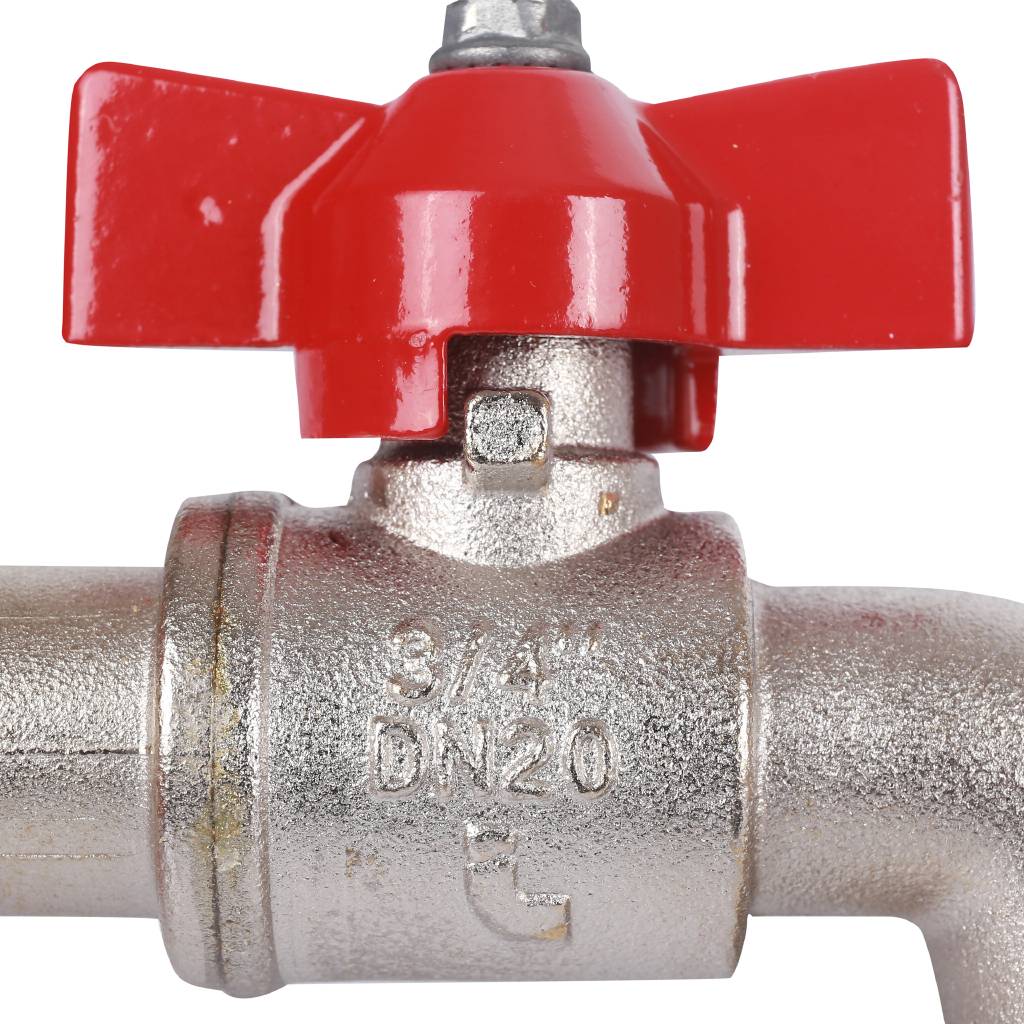 Шаровой сливной кран Itap 168 3/4 GAR с латунным штуцером, ручка-бабочка, 28581