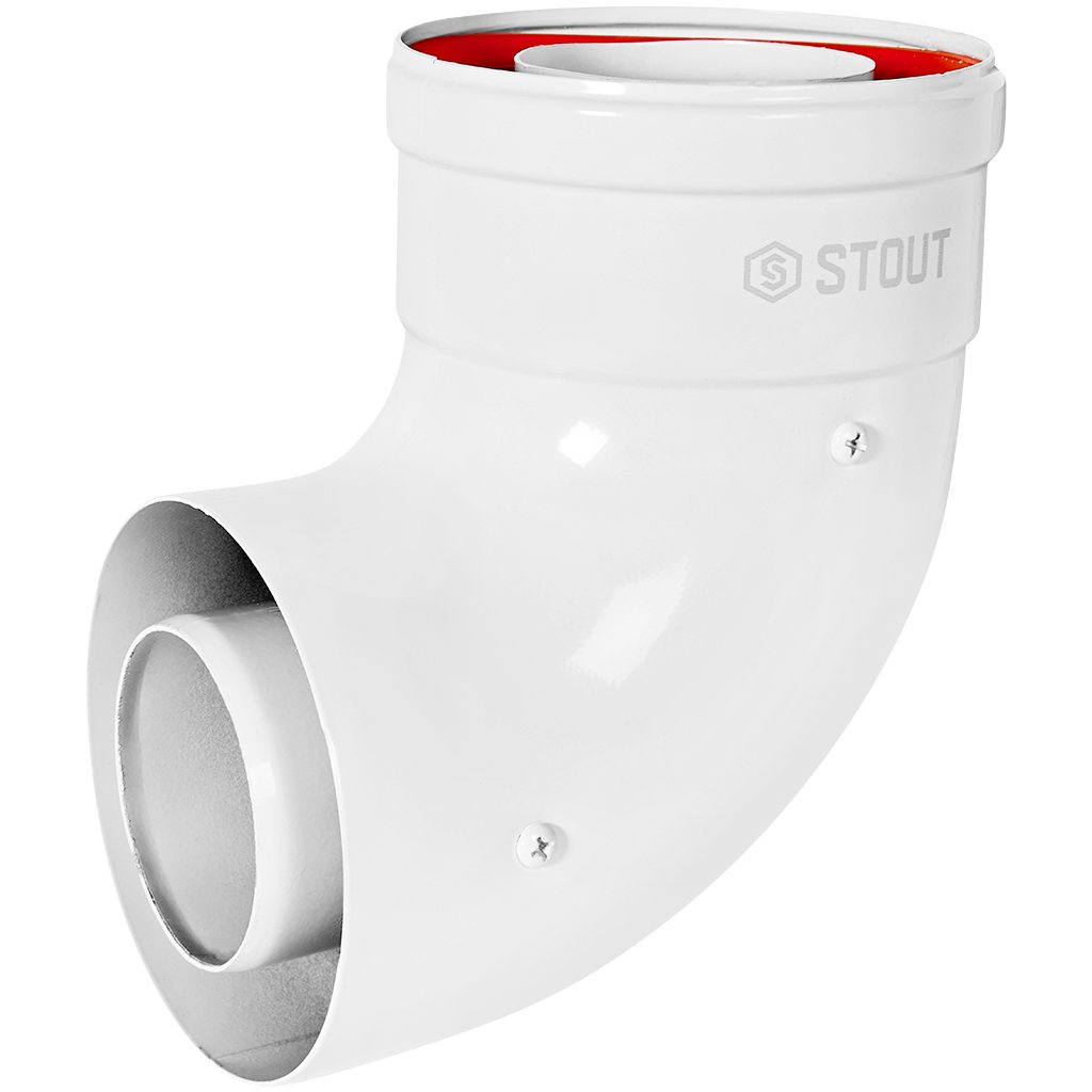 STOUT SCR-6010-000090 STOUT Отвод 90° традиц. коакс. D60(п-м)/100(п-м), SCR-6010-000090