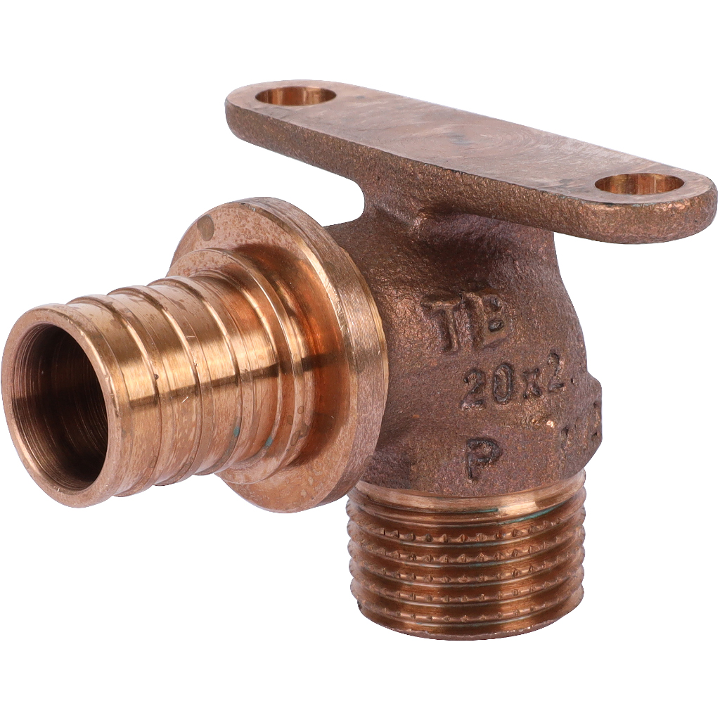 Угольник настенный РЕХАУ с наружной резьбой 20-R 1/2 RX+ для труб из сшитого полиэтилена аксиальный, 14563651001