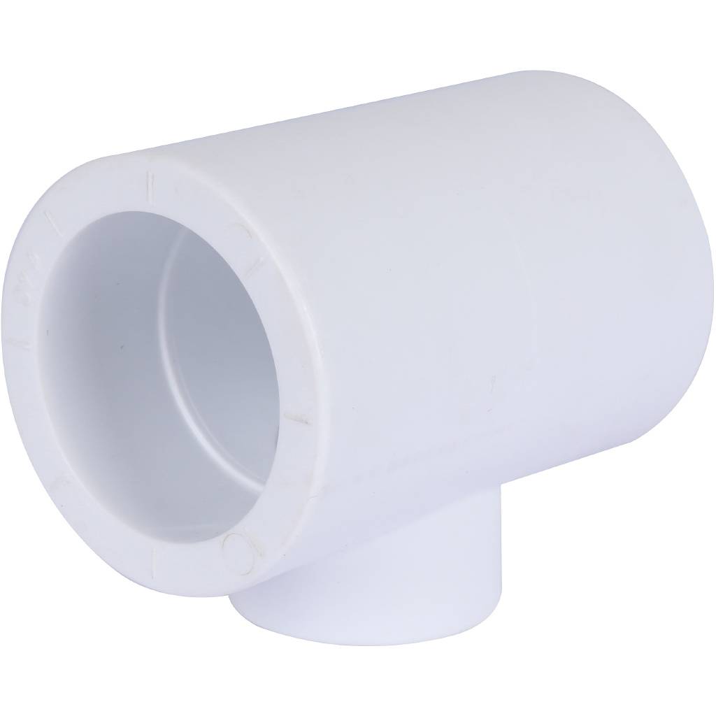 Тройник переходной Политэк 40х25х40 для полипропиленовых труб под сварку (цвет белый), 9300402540