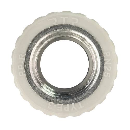 Муфта комбинированная PPR внутренняя резьба 25х1/2,  серый, РТП