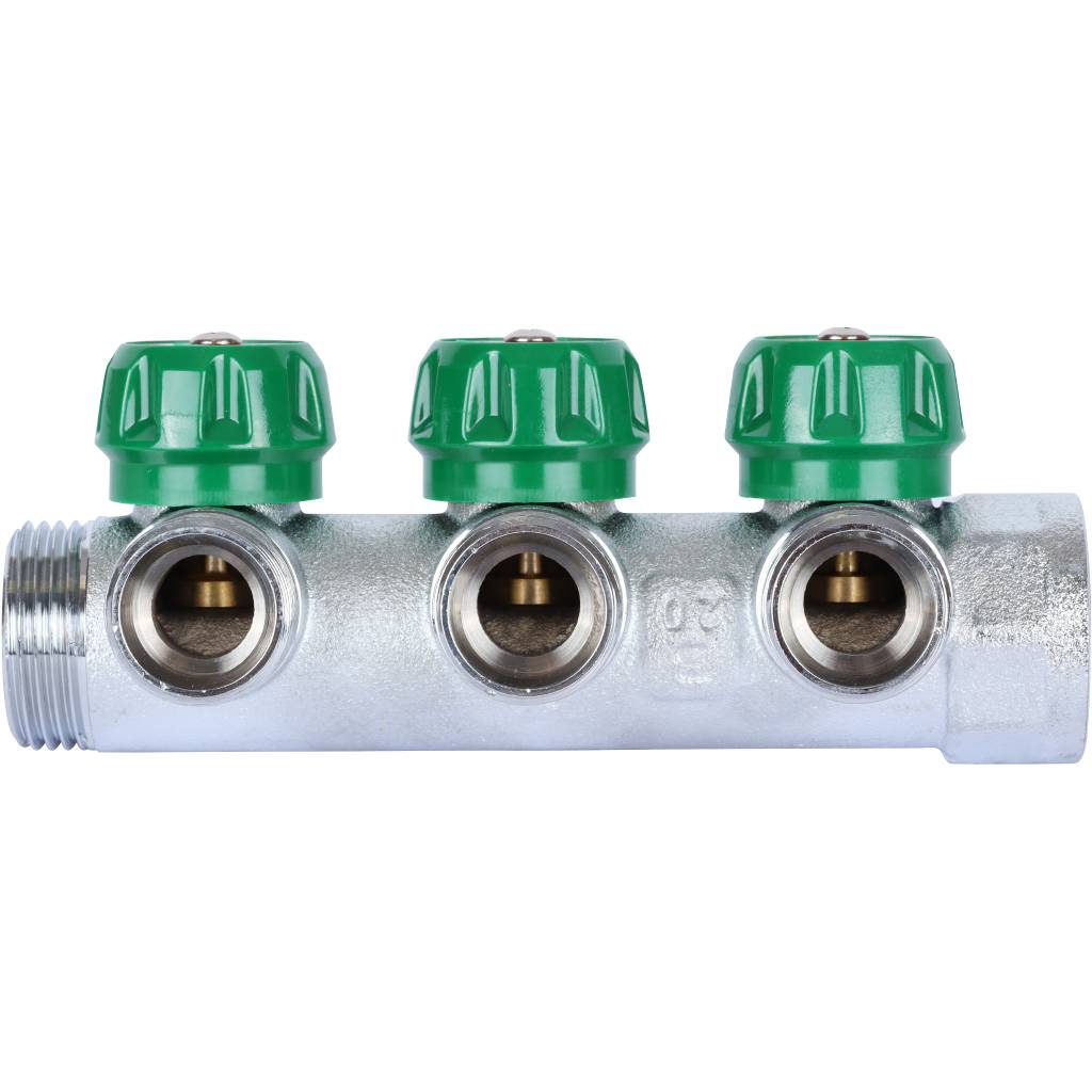 Коллектор регулирующий STOUT 1 , 3 отвода 3/4  ЕК