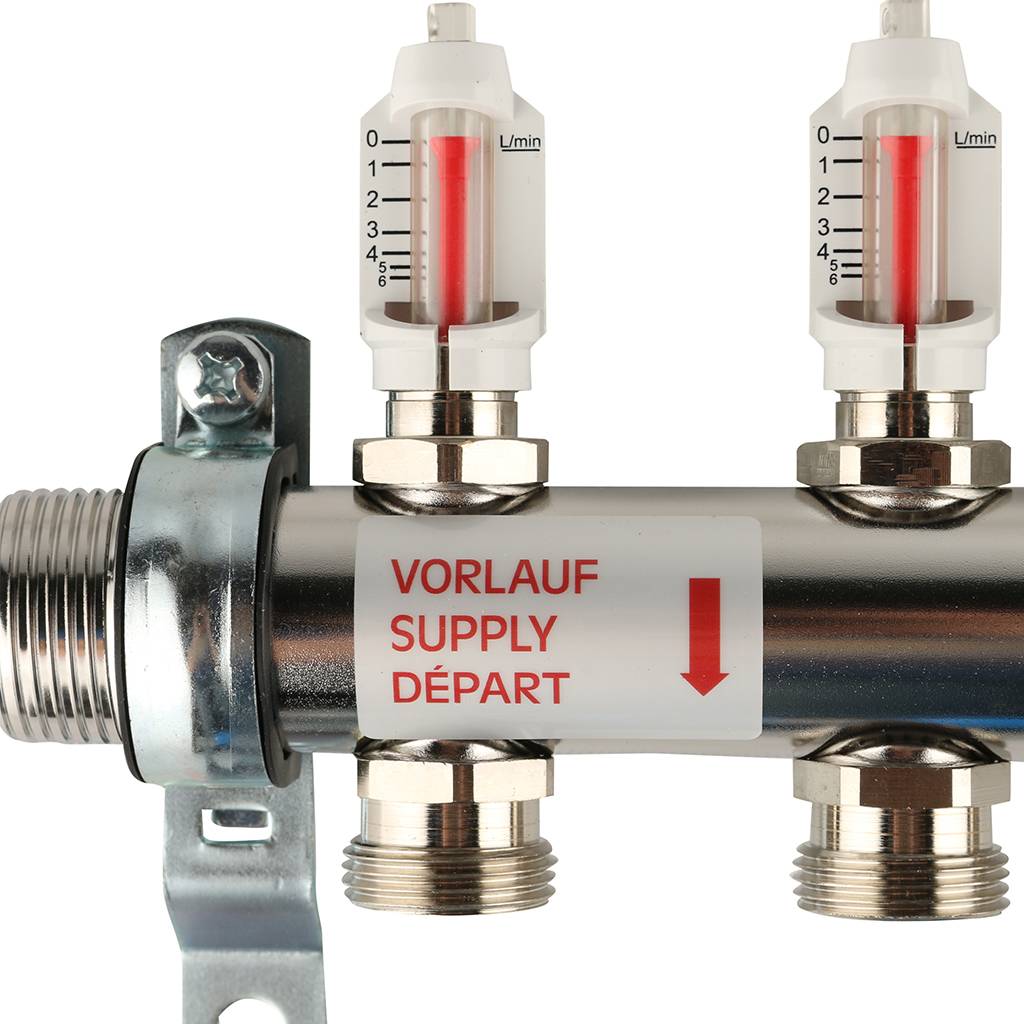 Распределительный коллектор РЕХАУ RAUTHERM S HKV-D на 9 контуров нерж .сталь (без шаровых кранов), 12080911002