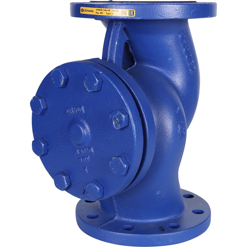 Клапан обратный подъемный ZETKAMA 287A Ду100 Ру16 фланцевый из чугуна, 287A100C31