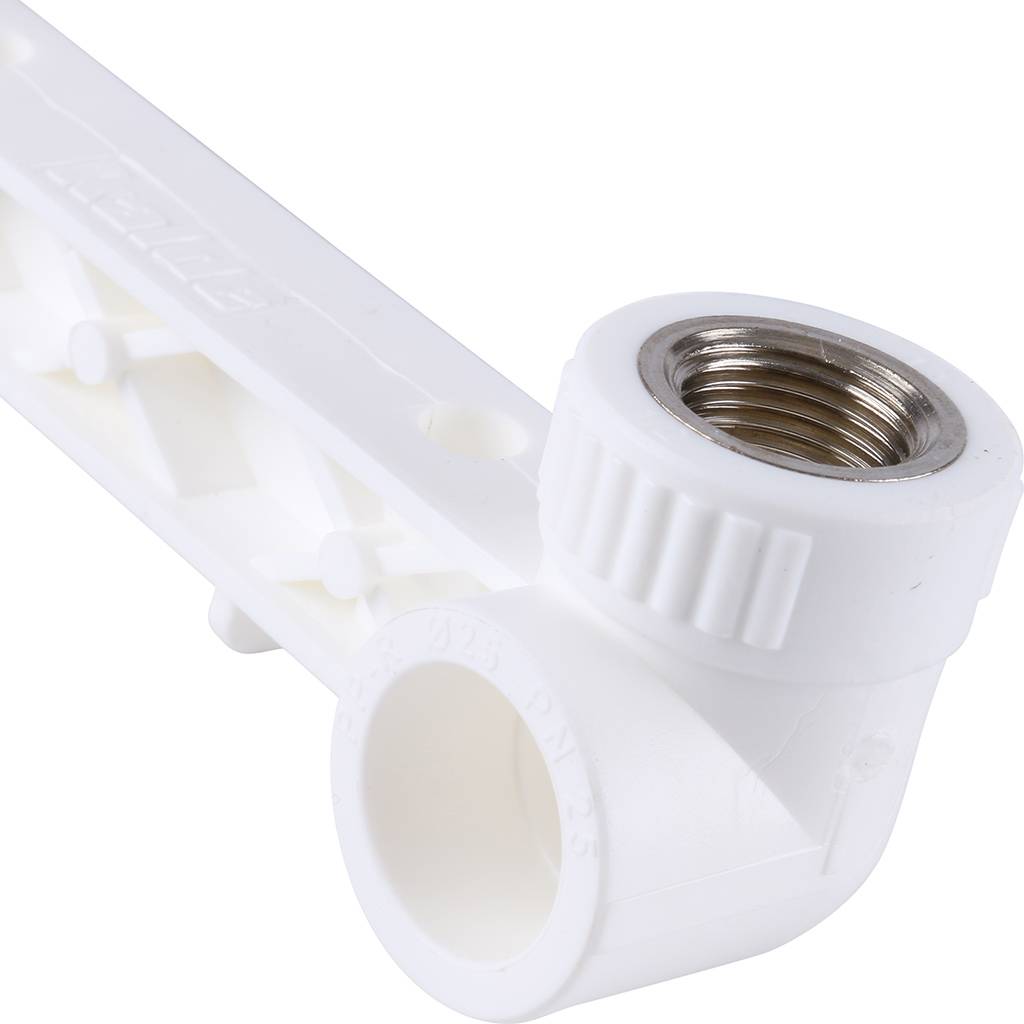 Настенный комплект Kalde 25х1/2 для смесителя для полипропиленовых труб под сварку (цвет белый), 3222-bat-250b05