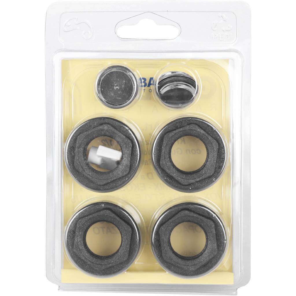 Присоединительный набор для радиатора Global 011046 07 Global KIT 1/2 (цвет cod.07 grigio scuro opaco mettalizzato (черный)), A046KIT1/207