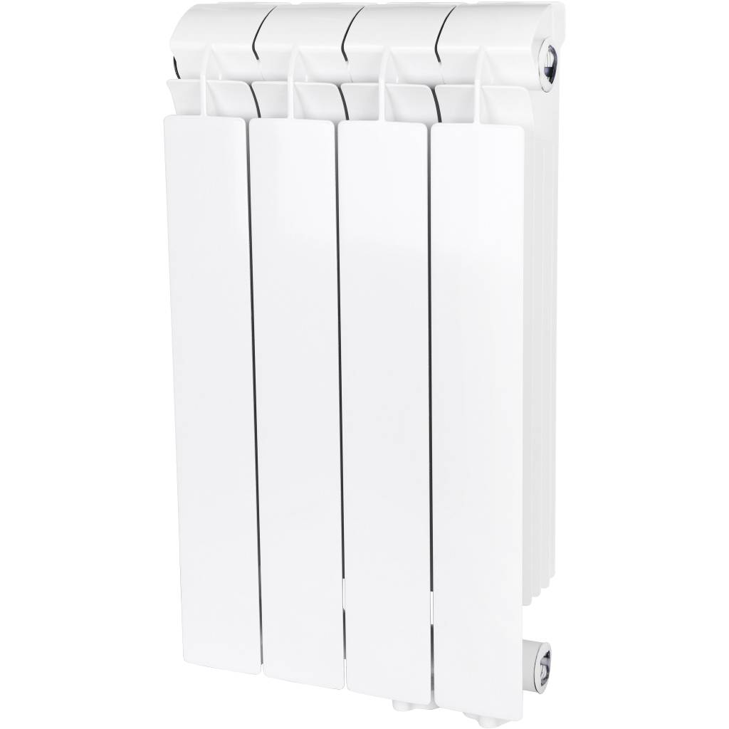 Радиатор алюминиевый Global VOX- R 500 4 секции нижнее правое подключение (белый RAL 9010), 169528