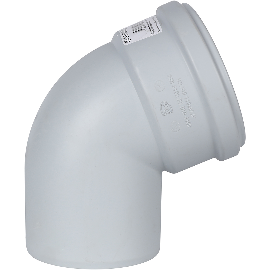 Отвод канализационный бесшумный STOUT D110х67°, SKB-0011-011067