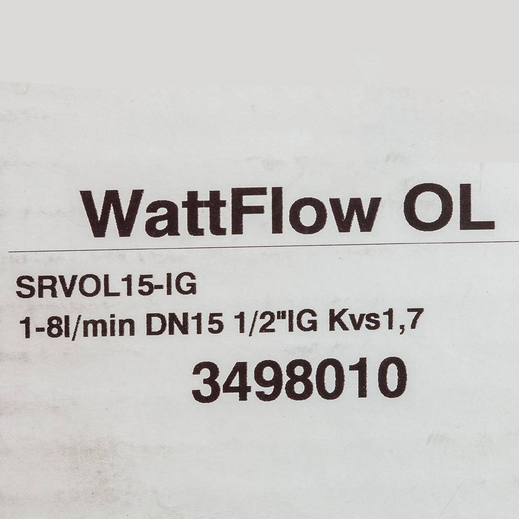 Вентиль Watts ВВ 1/2 баланс ДУ 15, 10010101