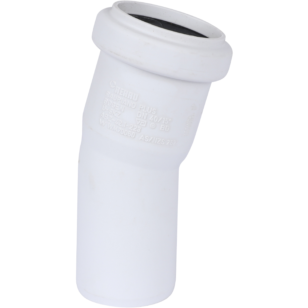 Отвод РЕХАУ RAUPIANO PLUS 40 на 15°, 11230641001