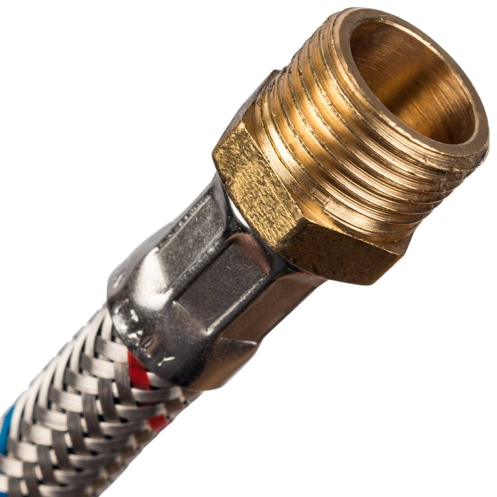 Гибкая подводка для воды STOUT НР 3/8 х ВР 1/2, длина 400 мм, SHF-0065-081015