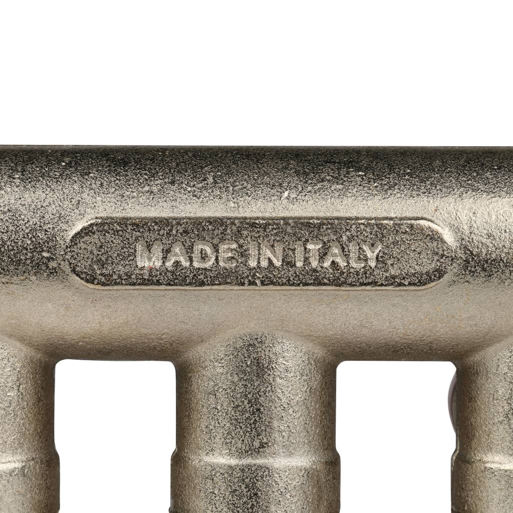 Коллектор с шаровыми кранами STOUT 3/4 , 3 отвода 1/2  (красные ручки)