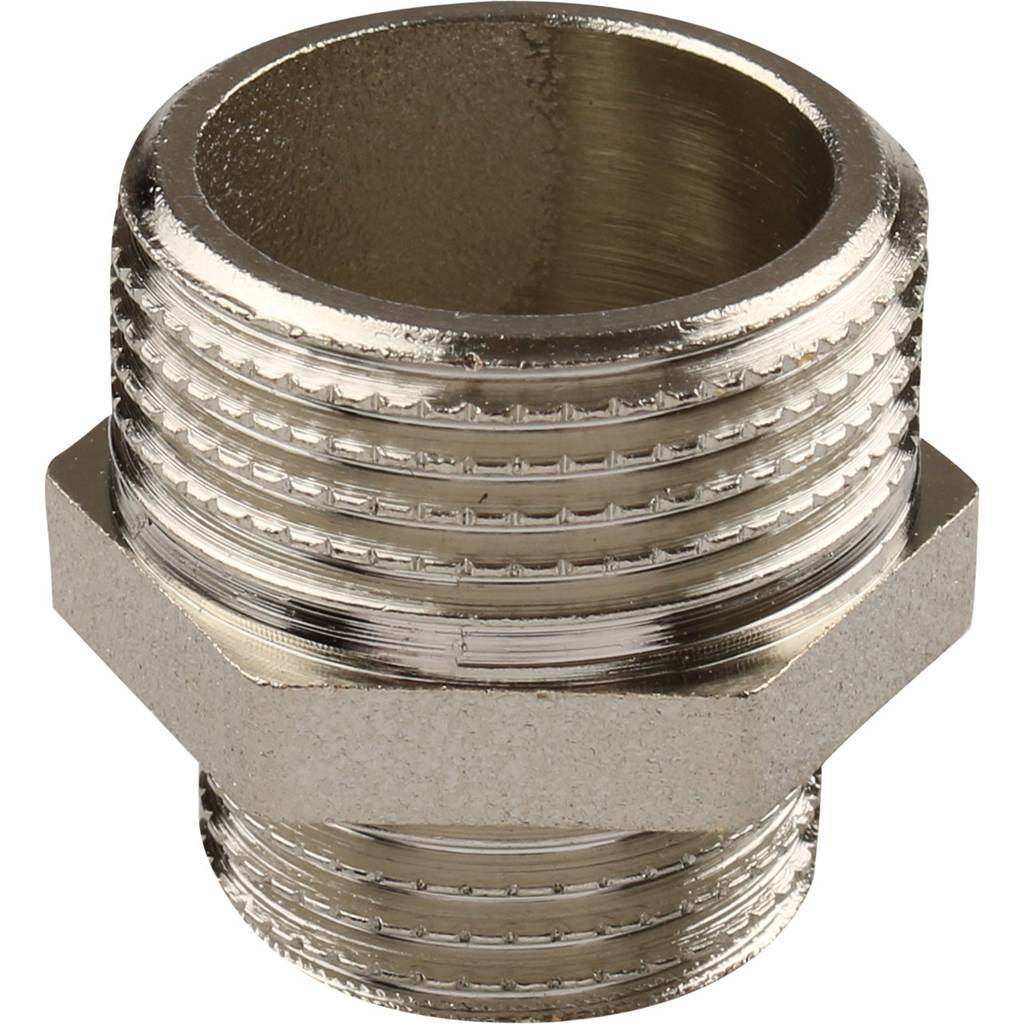 Ниппель HH TIEMME никелированный 1х3/4 для стальных труб резьбовой, 1500157
