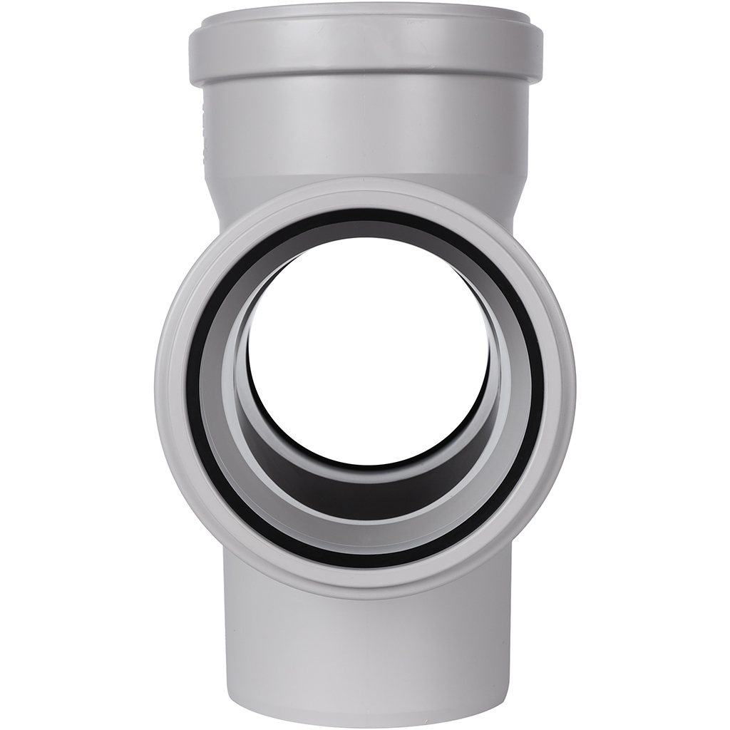 Крестовина одноплоскостная канализационная бесшумная STOUT D110х110х110/ 87,5°, SKB-0018-011087