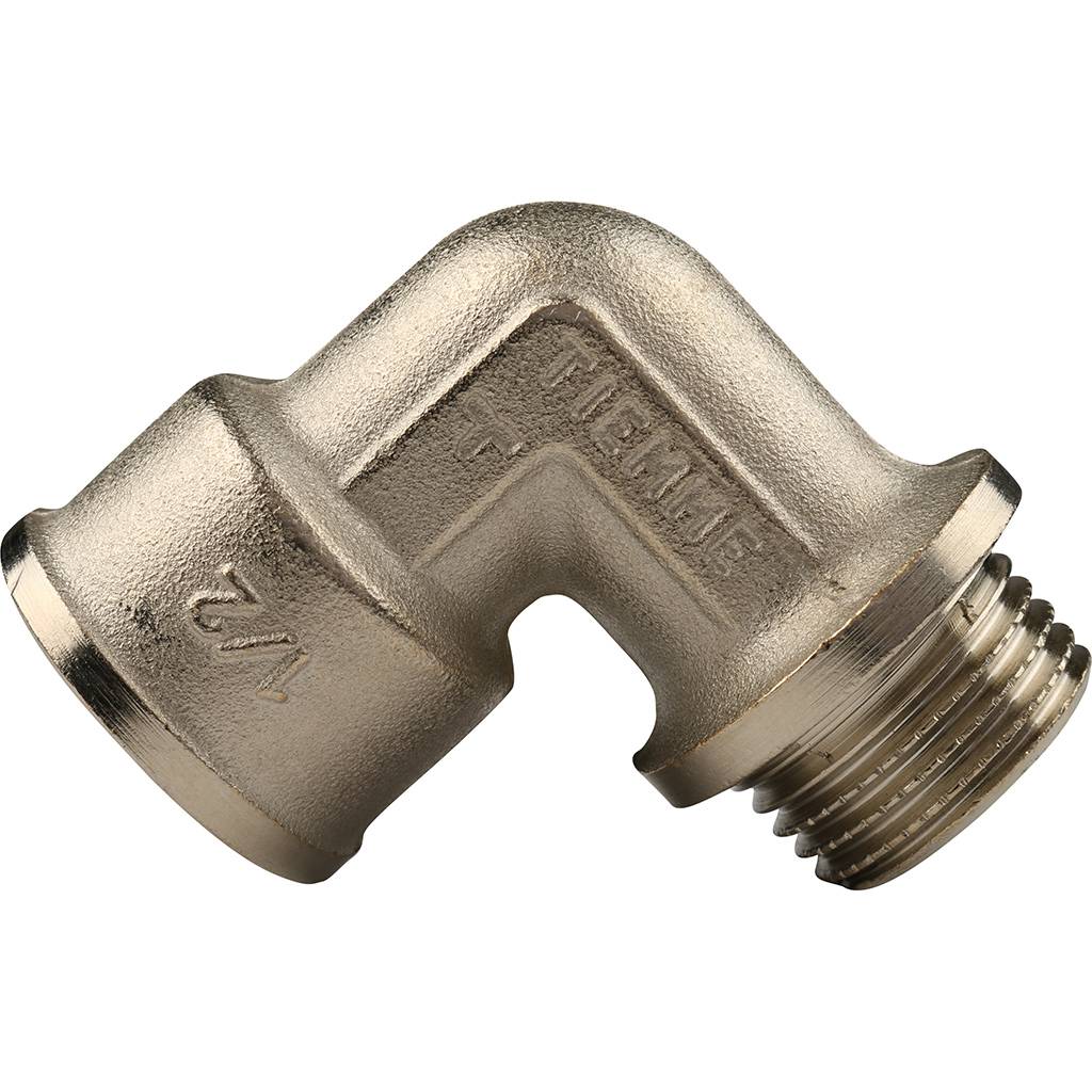 Угольник TIEMME НВ никелированный с упором 1/2х1/2, 1500141