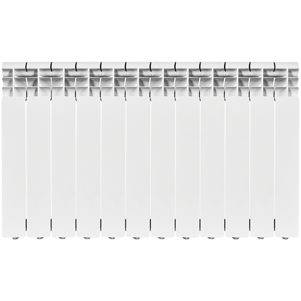 Радиатор биметаллический ROMMER Profi BM 500 12 секции боковое подключение (BI500-80-80-150) (RAL9016)