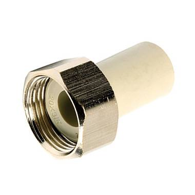 Пластмассовый штуцер Ekoplastik ППР с накидной гайкой 25x1