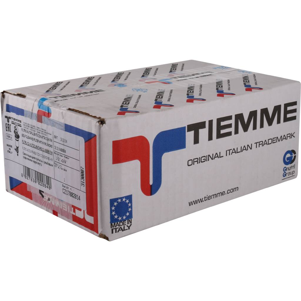 Самоочищающийся фильтр с соединениями TIEMME 1/2 внутр./3/4 наружн., 3130007(3131N0004)