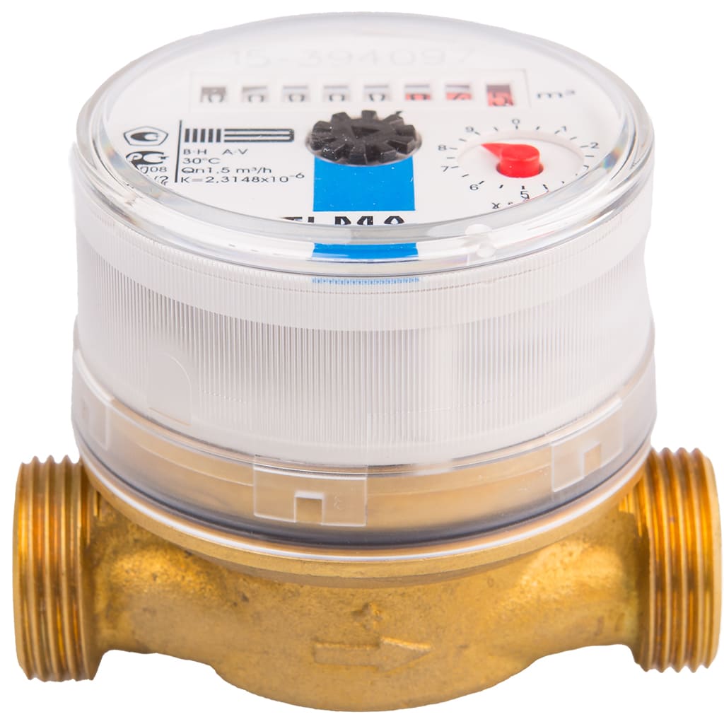 Счетчик холодной воды(Ду=15мм, L=80мм, Qном=1,5 м3/ч, импульсный выход ГЕРКОН, вес импульса =1 л), WFK24.D080-3-B-L-01-IP54