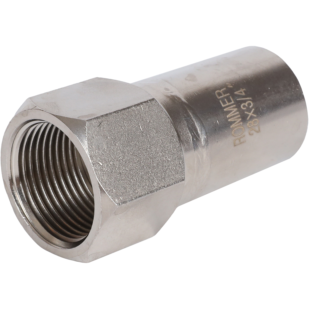 Вставка переходная НПр-ВР ROMMER 28х3/4 из нержавеющей стали прессовой