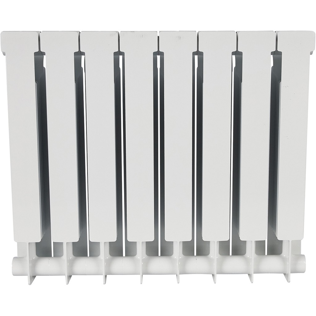 Радиатор биметаллический STOUT ALPHA 500 8 секций боковое подключение (белый RAL 9016), SRB-2310-050008