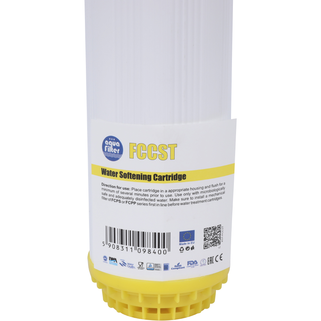 Картридж AquaFilter AQM 10 для умягчения воды (ионообменная смола), FCCST
