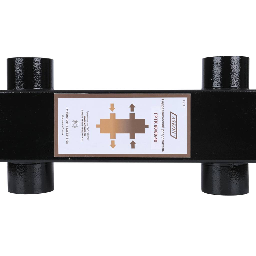 Гидравлический разделитель Askon ГРТК  80/80/40 120 кВт