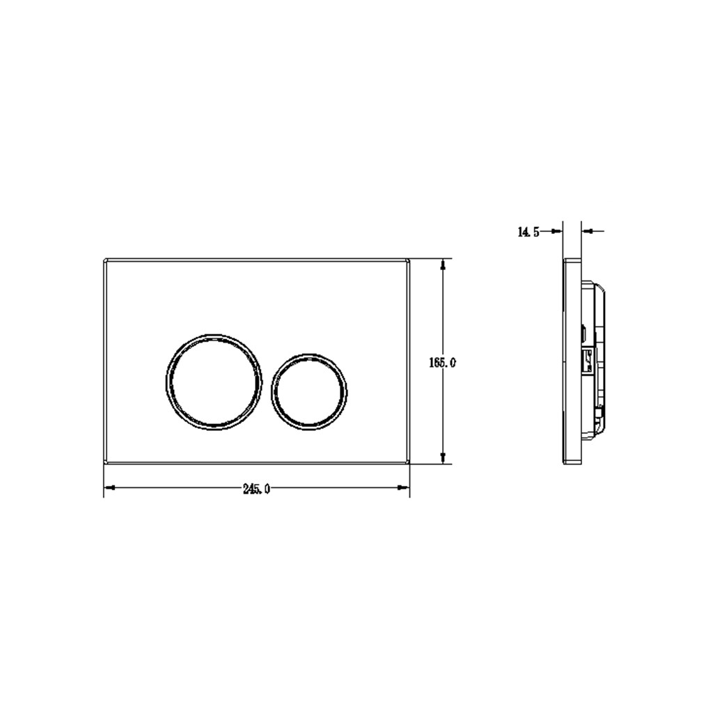 Панель смыва РЕХАУ NOVA ORB 001 с круглыми клавишами, пластик, хром, глянцевый, 19102211001