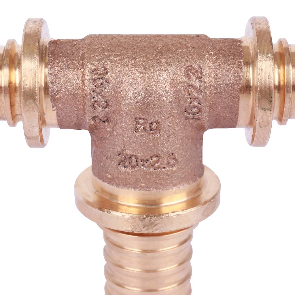 Тройник РЕХАУ RAUTITAN PLATINUM с увеличенным боковым проходом 16-20-16 RX для труб из сшитого полиэтилена аксиальный, 13777471001