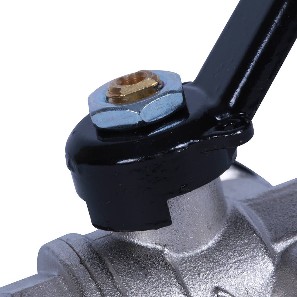 Кран шаровой BUGATTI Oregon с дренажем и воздухоотводчиком, (ручка-рычаг алюминий) внут-внут резьба 1/2