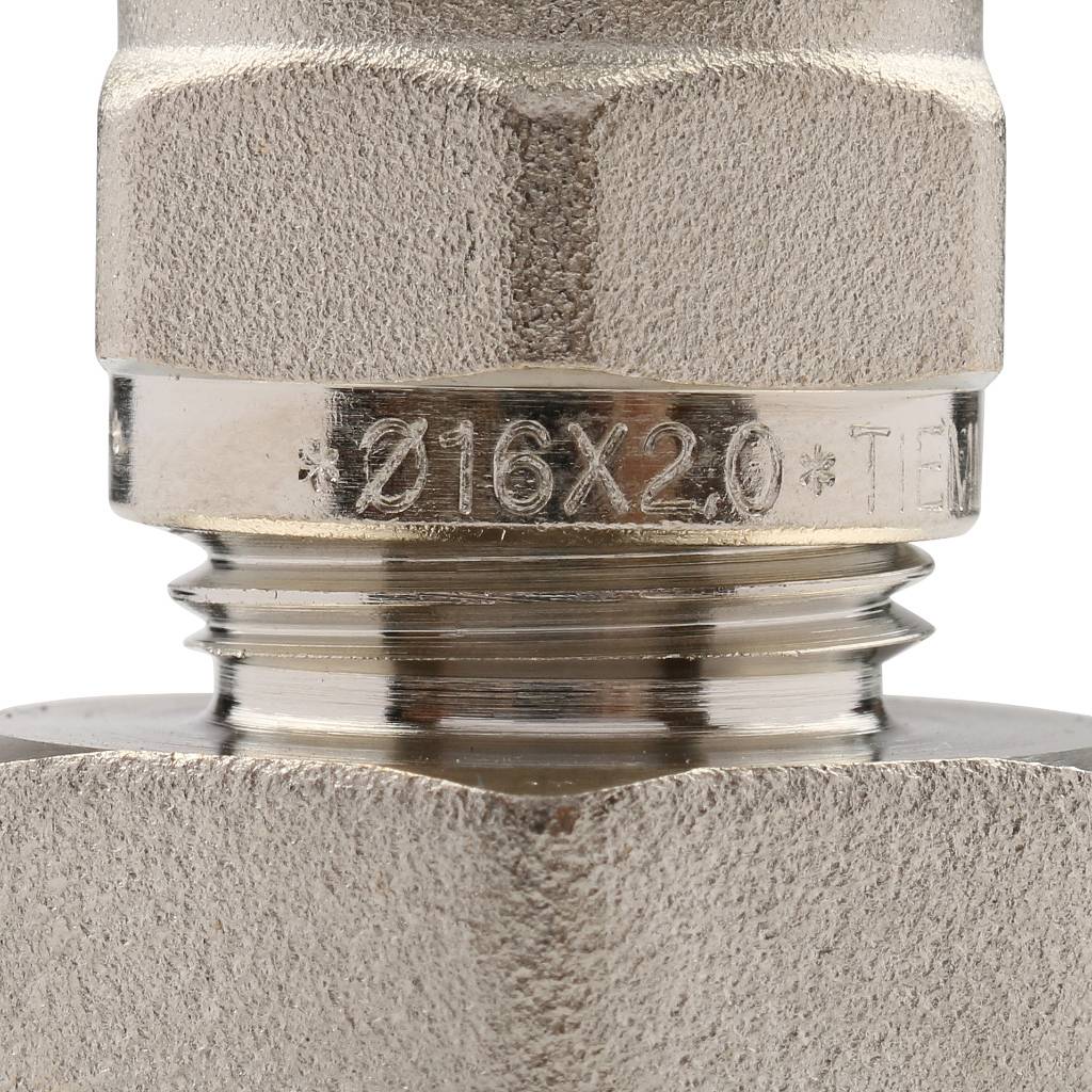 Муфта TIEMME с внутренней резьбой (16х2.0х3/4) для металлопластиковых труб винтовой, 1600035