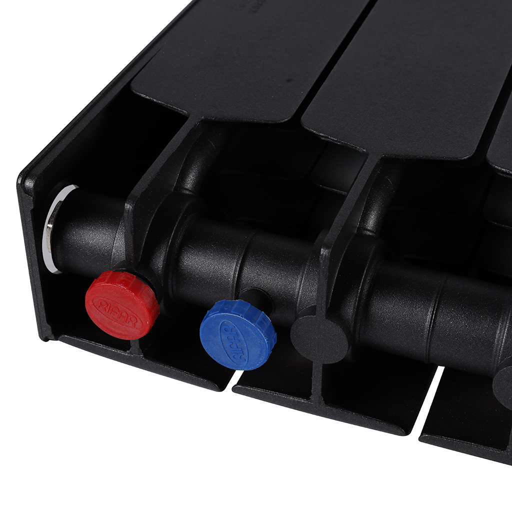 Радиатор биметаллический RIFAR SUPReMO VENTIL 500 SVR 12 секции нижнее правое подключение (Цвет АНТРАЦИТ), 4RS50.VR-12-AN