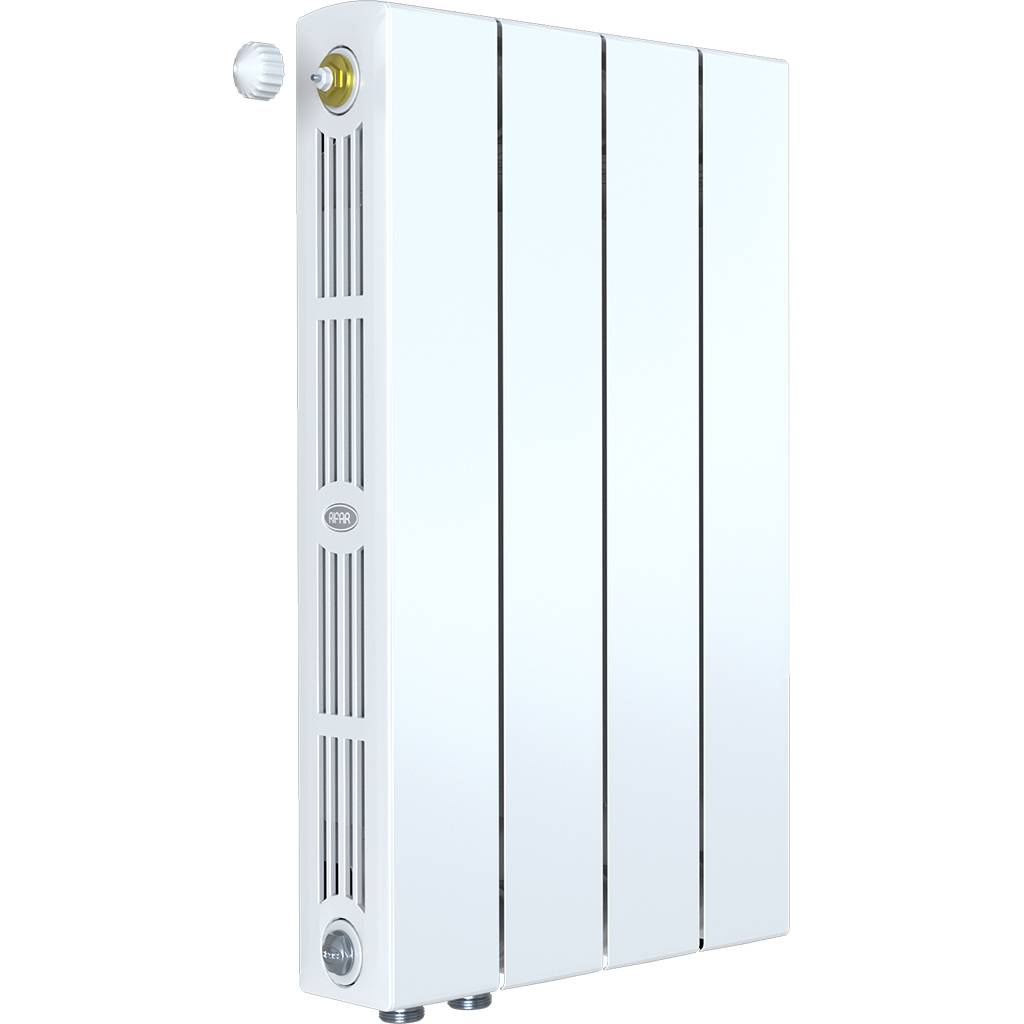 Радиатор биметаллический RIFAR SUPReMO VENTIL 500 SVL 4 секции нижнее левое подключение (белый RAL 9016), 4RS50.VL-4