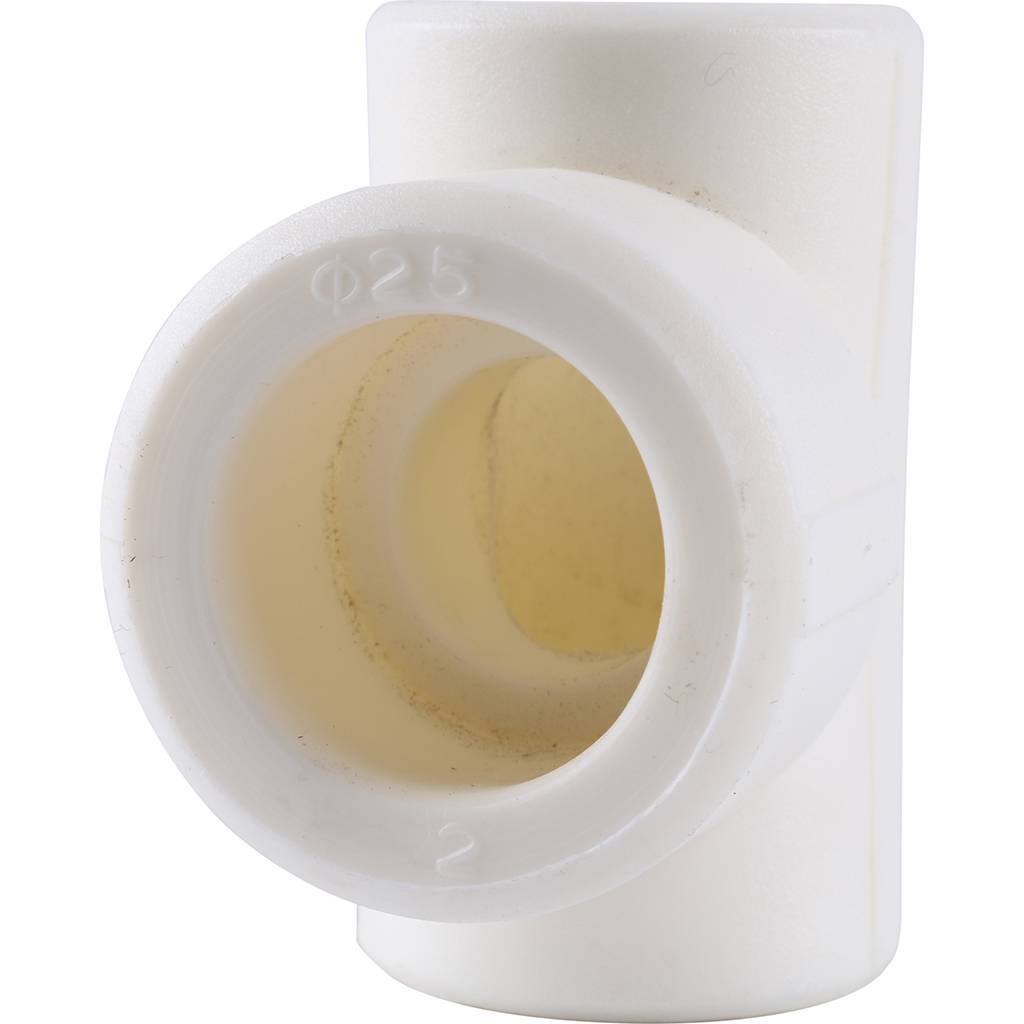 Тройник переходной Kalde 20х25х20 для полипропиленовых труб под сварку (цвет белый), 3212-tio-202520