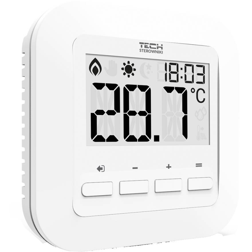 Комнатный регулятор проводной (белый) TECH ST-295v3, WG.11.0473