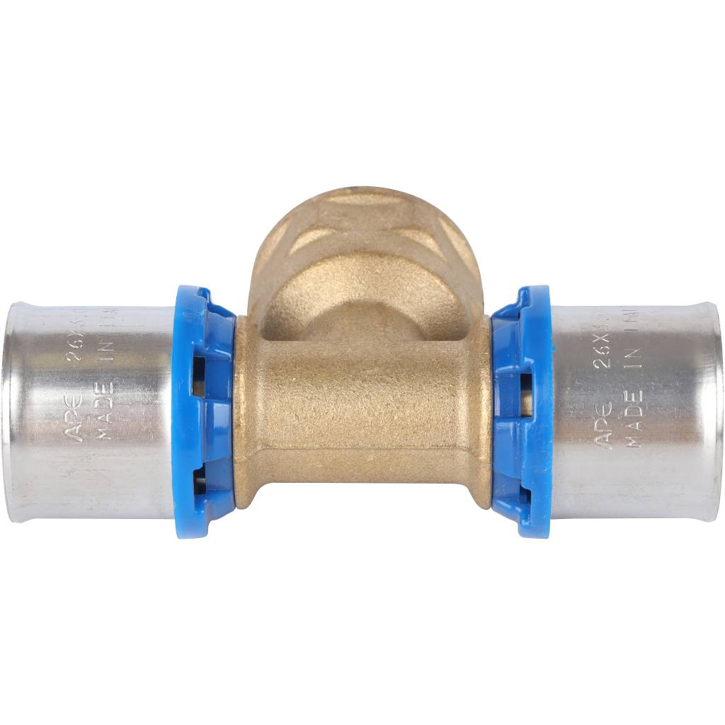 Тройник-переходник APE с внутренней резьбой 26х3/4 х26 для металлопластиковых труб прессовой, ARL2104303