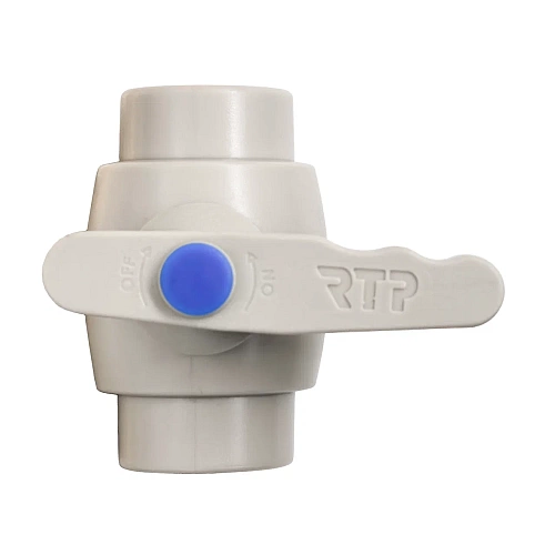 Кран шаровой полный проход PPR 25,  серый, РТП